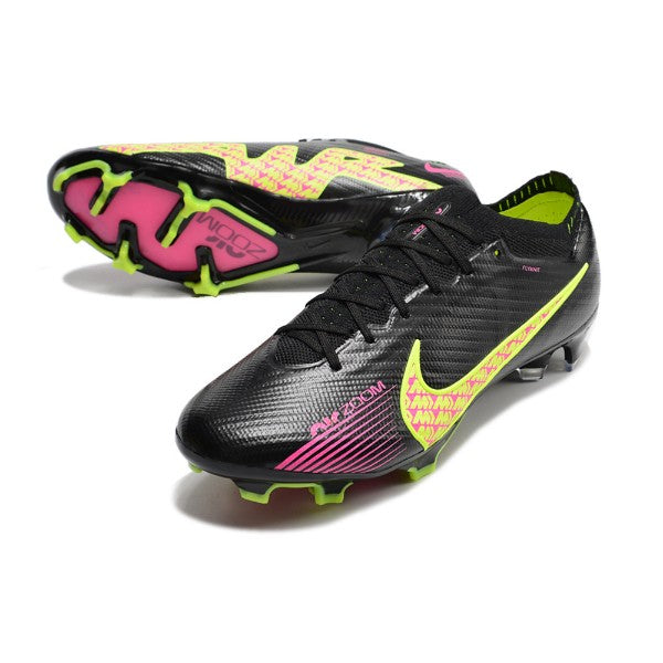 Nike Zoom Mercurial Vapor 15 Elite Black Green and Pink FG