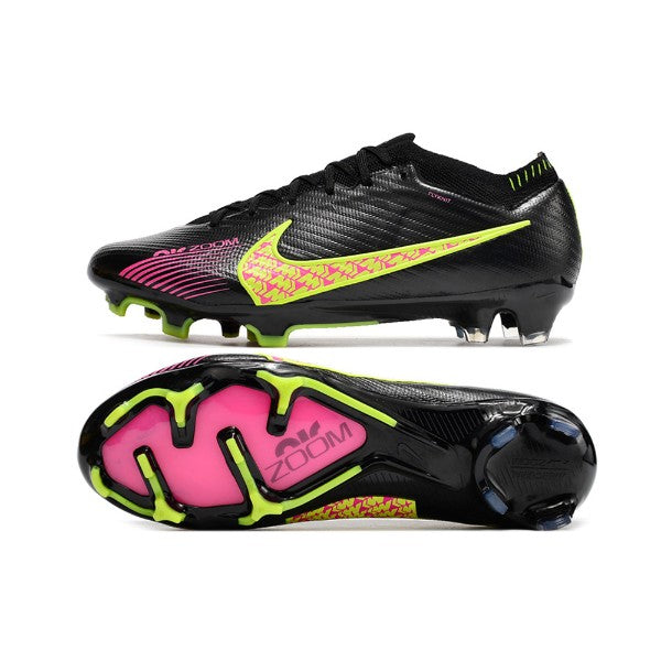 Nike Zoom Mercurial Vapor 15 Elite Black Green and Pink FG