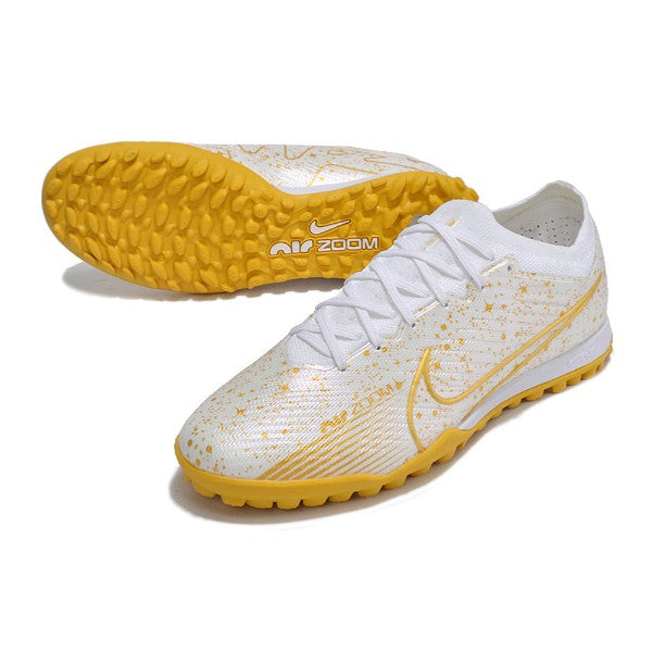 Nike Zoom Mercurial Vapor 15 Elite White and Gold TF