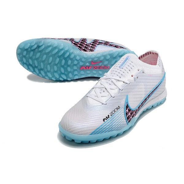 Nike Zoom Mercurial Vapor 15 Elite White Blue and Pink TF