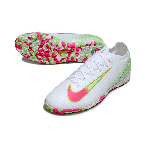 Nike Zoom Mercurial Vapor 16 Elite White Green and Pink TF