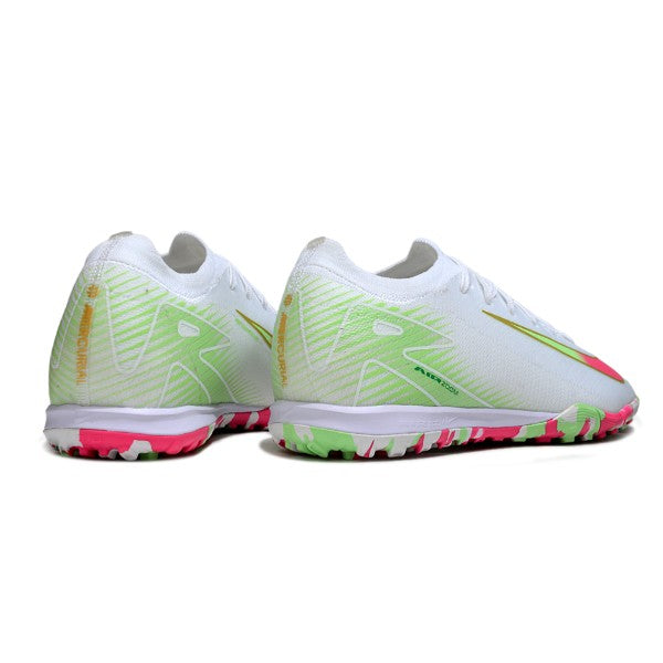 Nike Zoom Mercurial Vapor 16 Elite White Green and Pink TF
