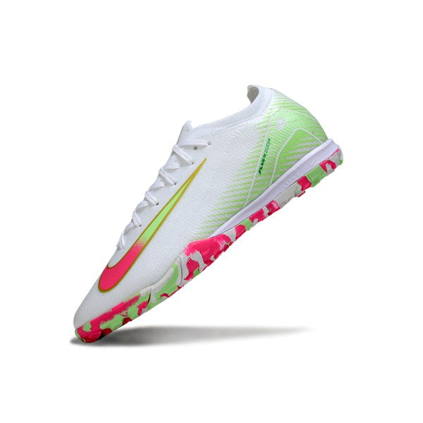 Nike Zoom Mercurial Vapor 16 Elite White Green and Pink TF