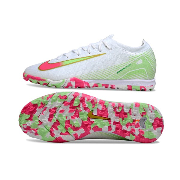 Nike Zoom Mercurial Vapor 16 Elite White Green and Pink TF