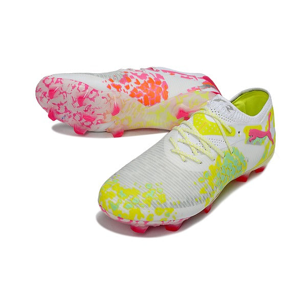 Puma Future 8 Low Cut White, Pink and Yellow FG