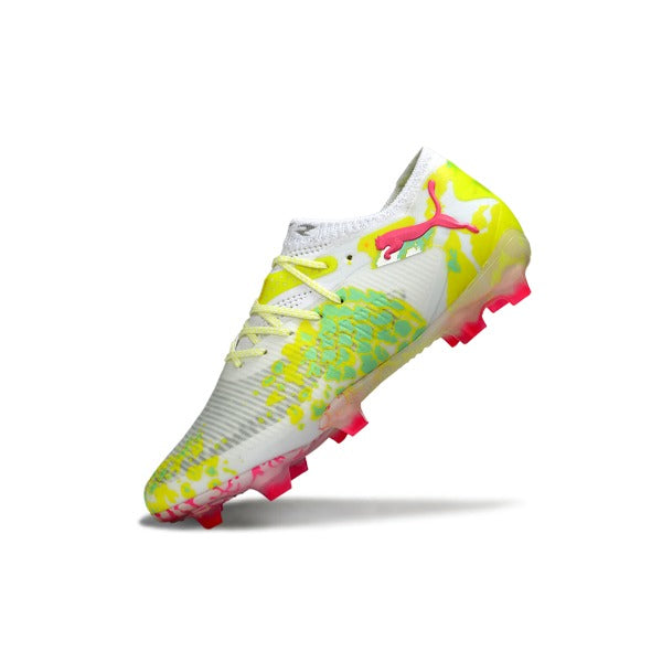 Puma Future 8 Low Cut White, Pink and Yellow FG