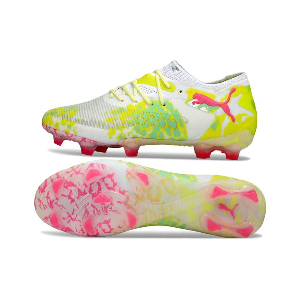 Puma Future 8 Low Cut White, Pink and Yellow FG