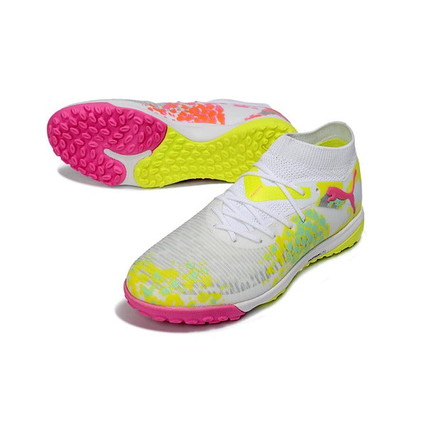 Puma Future 8 White, Pink and Yellow TF