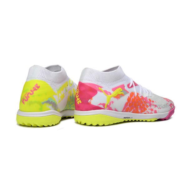 Puma Future 8 White, Pink and Yellow TF