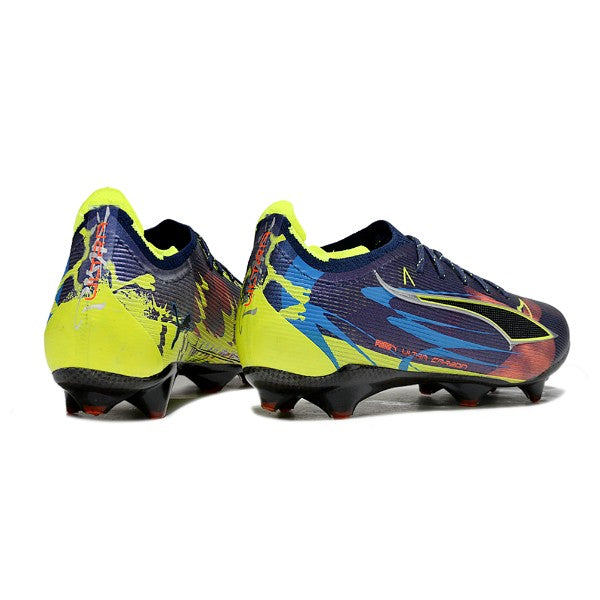 Puma Ultra 5 Carbon Blue and Fluorescent Green FG